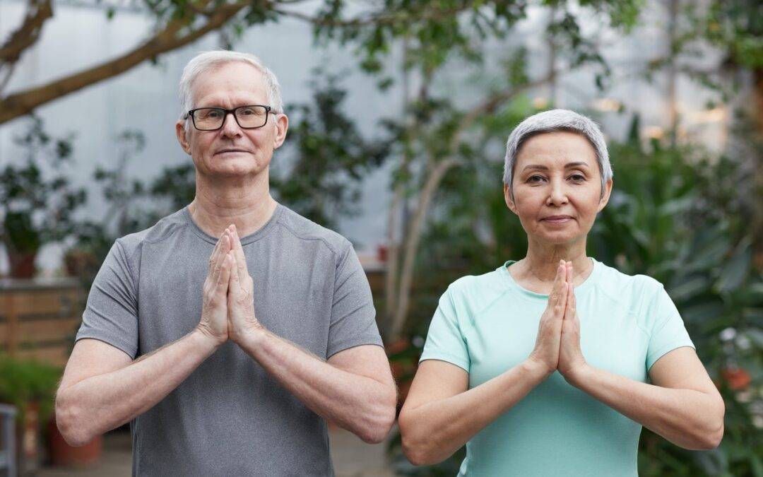 Older Healthy Couple Joined Hands